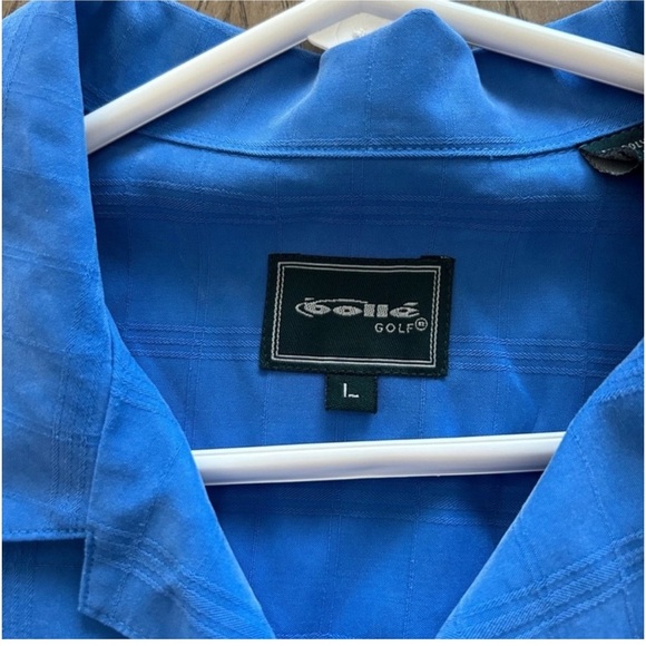 Bolle royal blue short sleeve men's shirt size L - Picture 10 of 10